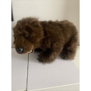 Vintage 1999 Discovery Channel 20" Realistic Grizzly Bear Plush Stuffed...